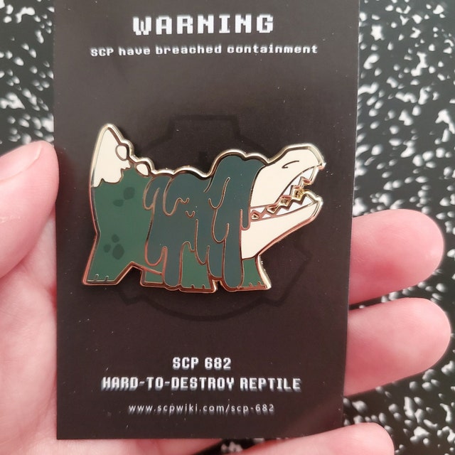 Hard to Destroy Reptile SCP 682 Hard Enamel Gold Pin -  Australia