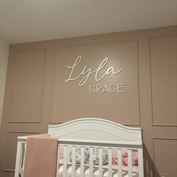 Custom Wood Baby Name Sign Letter Wall Art Kids Room Art Wall Art for ...