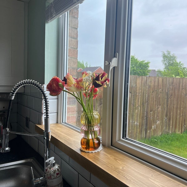 Rustic Window Sills, With Front Lip & Corner Notches | Window Ledge ...