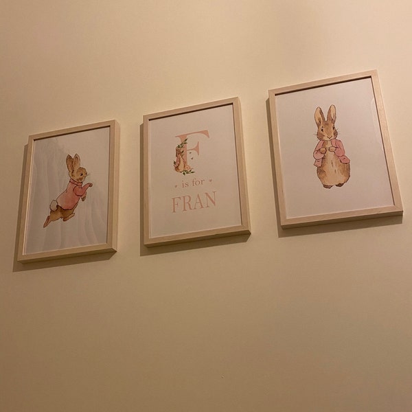 Peter Rabbit Nursery Prints | Baby Name Print | Peter Rabbit Nursery ...