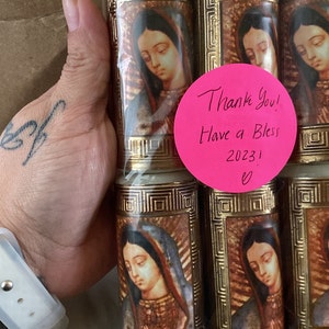Guadalupe and San Judas Cirios Gift Favors Baptism , Wedding Party Favors , Communion Favor , Virgen Mary Candles, San Judas Cirios