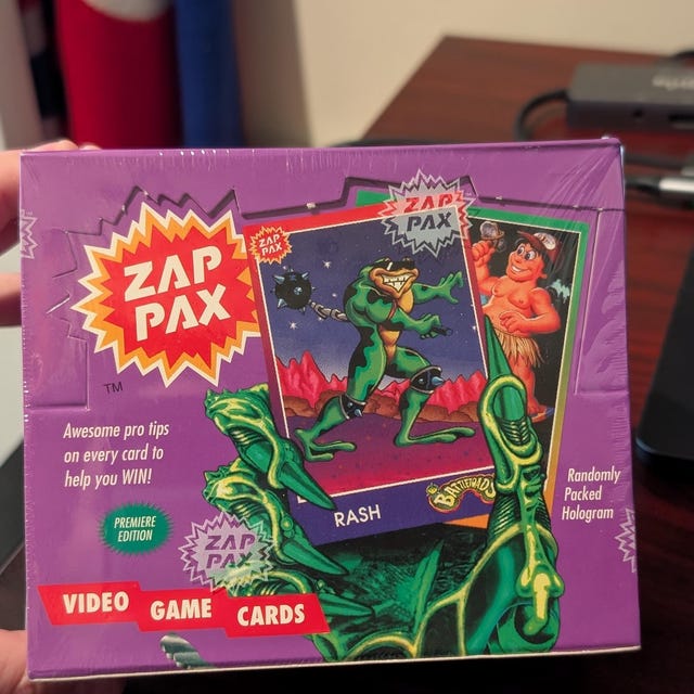 Factory Sealed Box of Zap Pax Vintage Video Game Trading Cards. 36