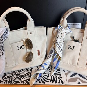 ★TOUT Y EST★ EMERA Lettering Logo Satchel Bag HO1A3A27 Embroidered Monogram Large Utility Haul-it-all Tote Bag