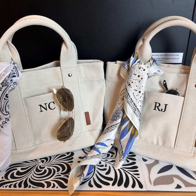 Personalized Mini Canvas Boat Tote Bag, Customized Bag