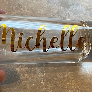 Personalized Shot Glass, Custom Tequila Shooter - Birthday, Bachelorette Party Favors, Girls' Night, Bridesmaid Proposal, Handmade Glassware