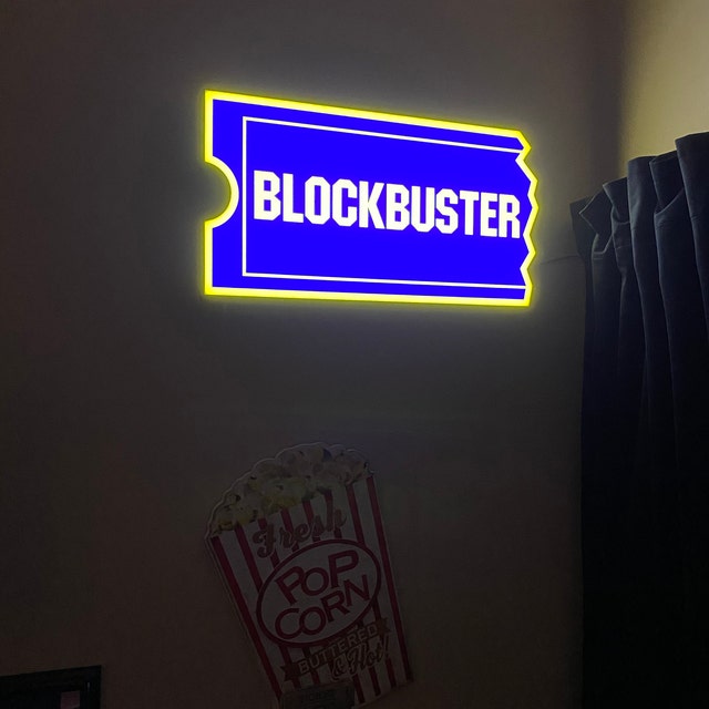 Blockbuster Led Sign Dimmable LED Sign 3DSIGN Blockbuster LED Sign - 18x10 Inch VHS Cassette ...