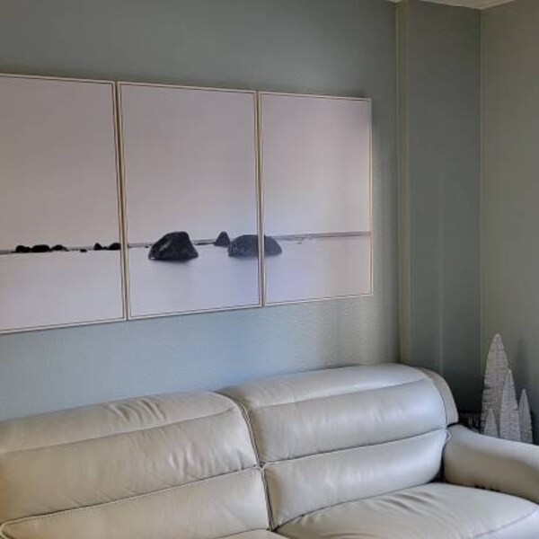 Wall Art 50cmx70cm Watercolor landscape 2 Sets Black Frame Canvas