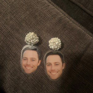 White beaded christmas stockings