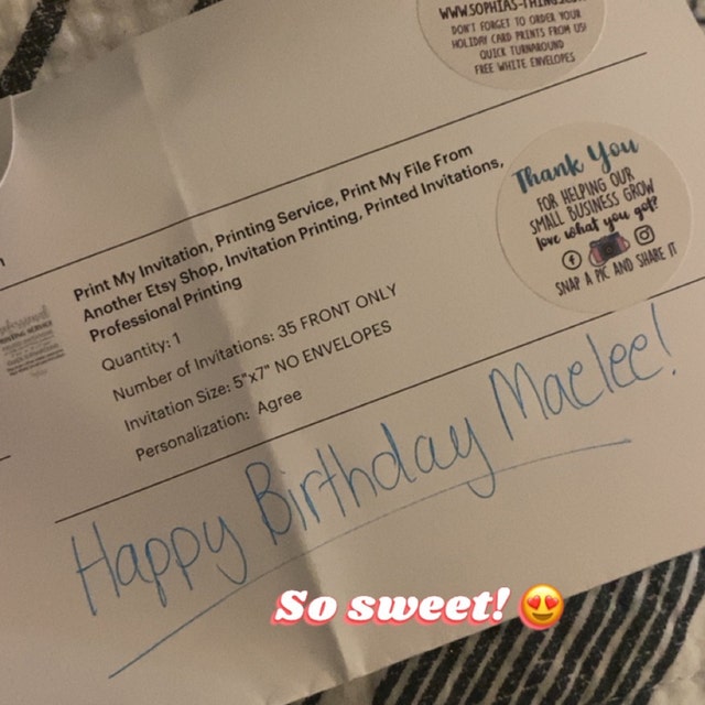 Quick print clearance invitations
