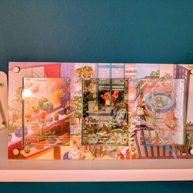 ゼニガメ、ヒトカゲ、フシギダネのプロモAR拡張アートポケモンカード