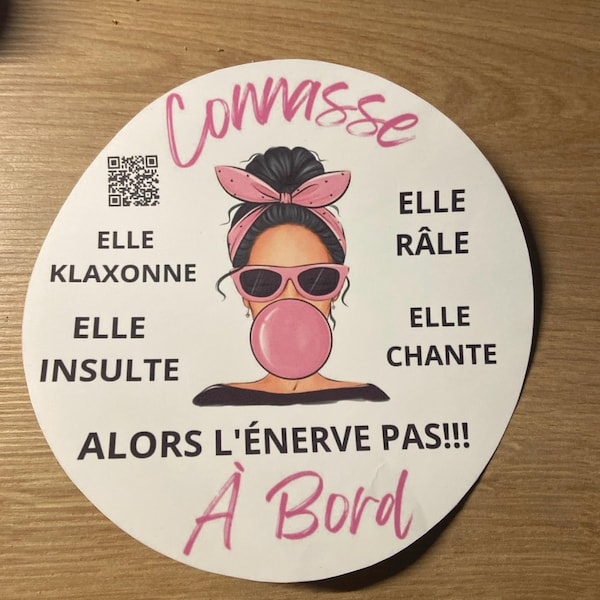 Sticker Voiture Enfant Autisme à Bord - Autocollant Zebre Atypique Hypersensible Asperger - Sécurité Enfant