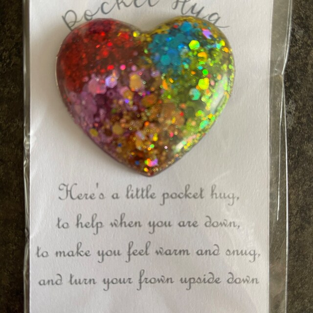 7 Sets Pocket Hug Rabbit Tokens - Mini Resin Animals With Positive Cards Emotional Support Gifts