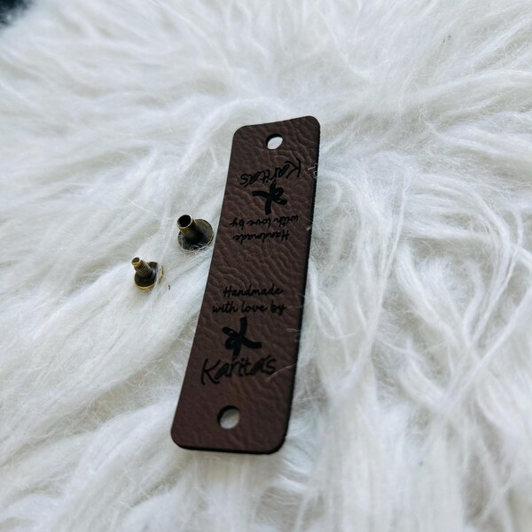 Custom Name Faux Leather Hat Patch / Personalized 3