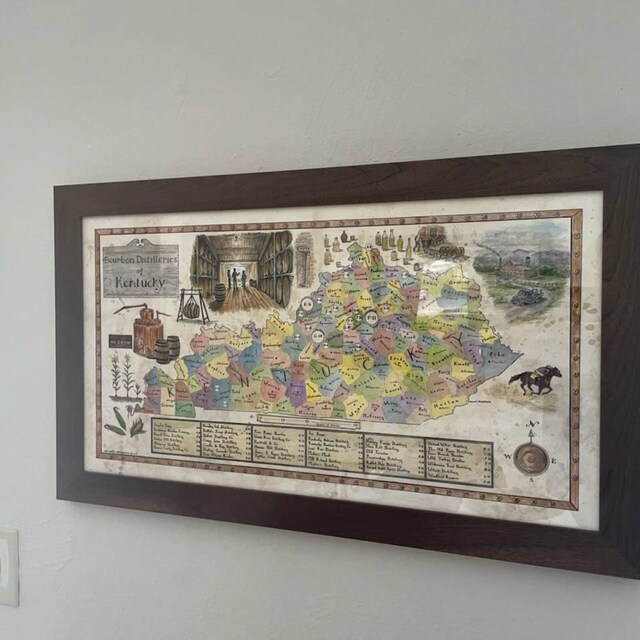 Kentucky Bourbon Map, Bourbon Trail Map, Distilleries Map