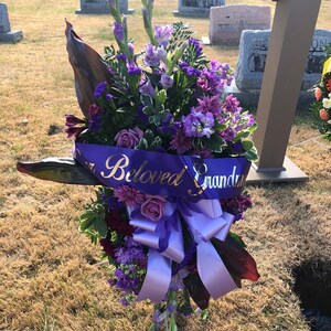 Funeral Memorial Ribbon Custom Printed W Your Message Etsy
