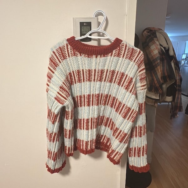Knitting Pattern off Grid Sweater Etsy