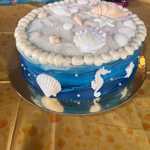 Hard Candy Edible Sugar Shells - Very Detailed - Cupcake or Cake Topper ...