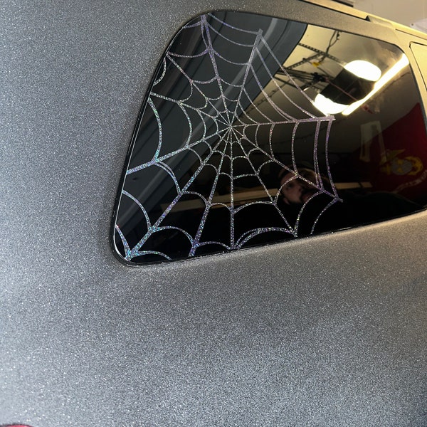 Spider Web Car Decal, Car Window Decal, Vinyl Decal Sticker, Rear ...