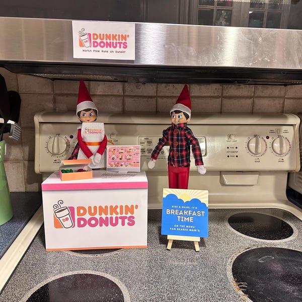Dunkin Donuts Elf Display Prop, Doll Costume, Elf Clothes, Christmas ...