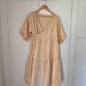 Gathered Skirt Wrap Dress Sewing Pattern - Etsy