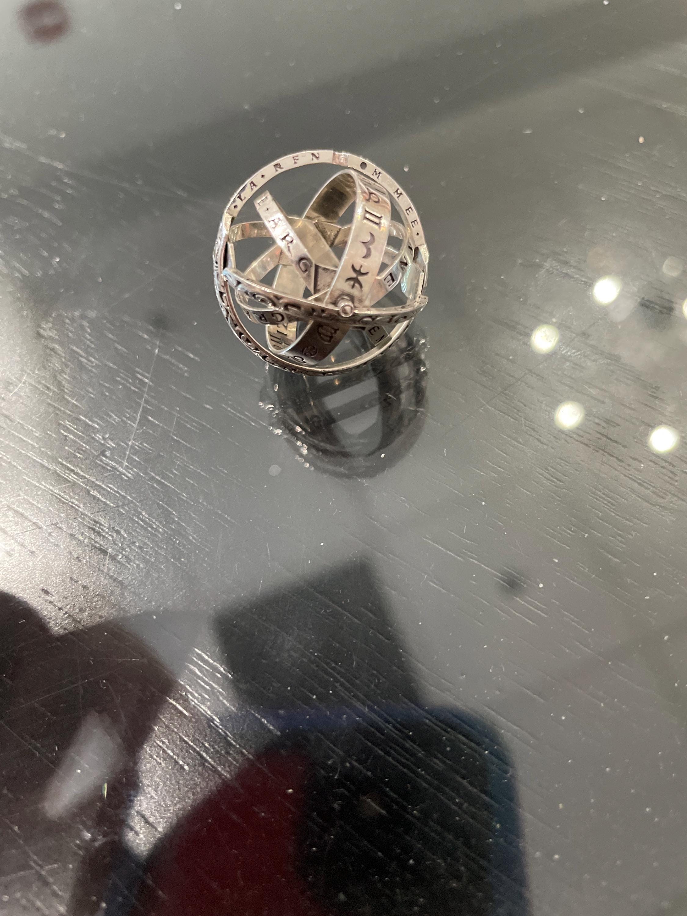 Personalized Birthstone Astronomical Engagement Ring | Unique Vintage Wedding Ring for Men/Women, Couple&#39;s Gift
