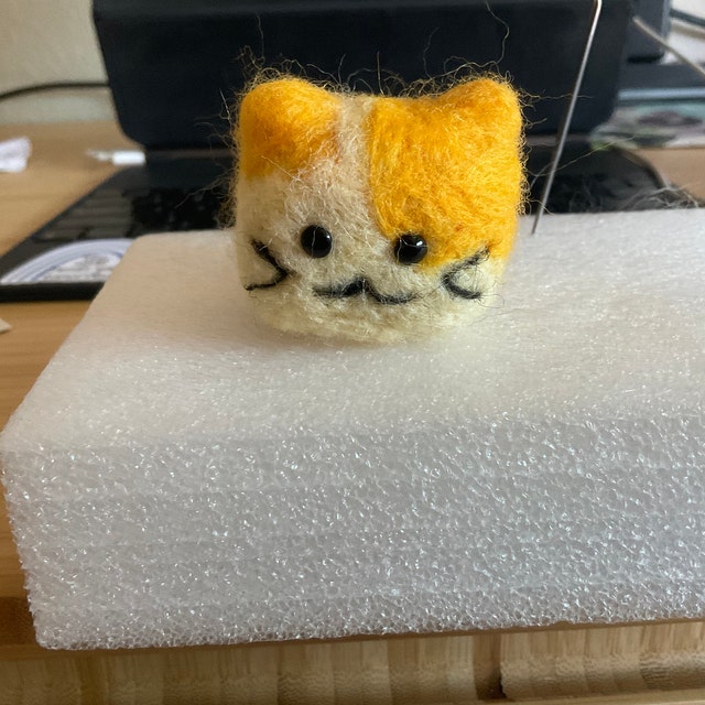 DIY Needle Craft Cats Felting Wool Felt Material Kit Plush for Beginners  Set U K I3O3