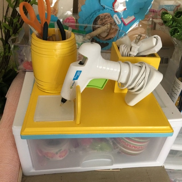 Hot Glue Gun Holder-stand/ Organizer and Basis for Manual Works 