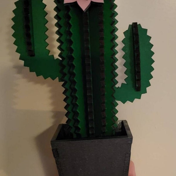 Decorative Cactus Laser Cut Dxf Glowforge Svg Xtool D1 File CNC Router ...