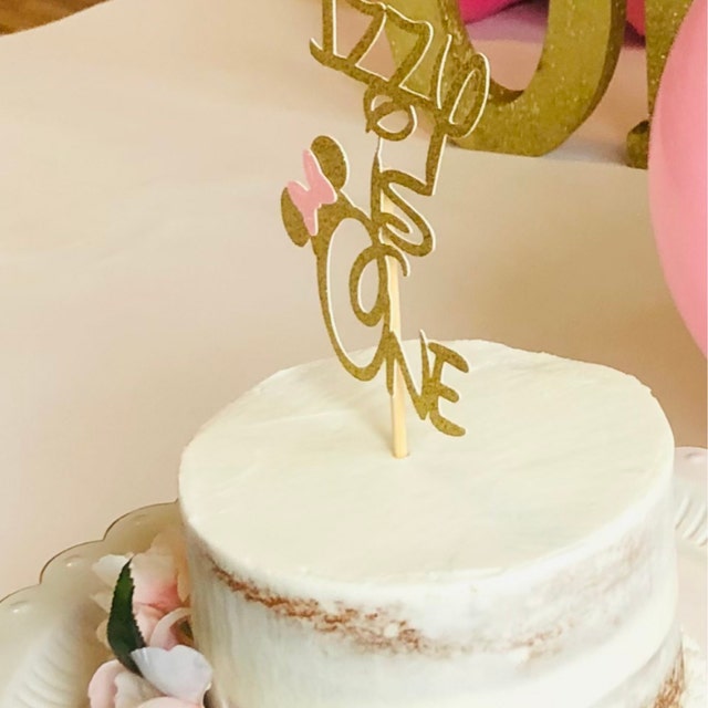 Gold Glitter “Happy Birthday” Cake Topper - MIA'S BAKERY