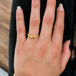 Nuevo Romántico Flor De Cerezo Flor De Diamantes Anillos De Señora De Moda Sakura Princesa 18K Anillos De Boda De Joyería De La Novia