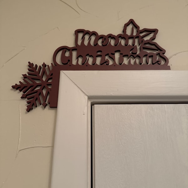 2 Cardinals Wooden Door Corner Sign, Red Birds Christmas Door Topper ...