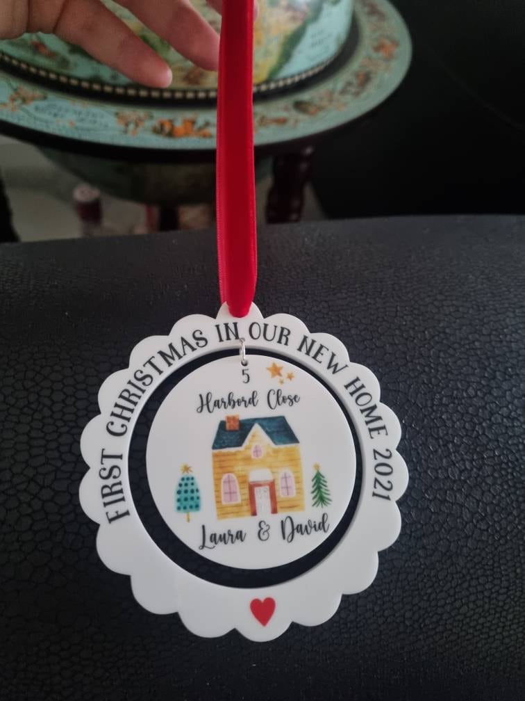 Christmas in our new home 2024, Personalised New Home Christmas Decoration, First Christmas In Our New Home Tree Ornament