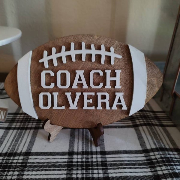 Personalized Desktop Football Coach Sign - Gifts for Football Coach ...