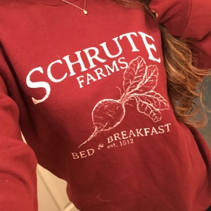 Schrute Farms Funny The Office Dwight Sweat A Capucha Blanc Unisex Size S