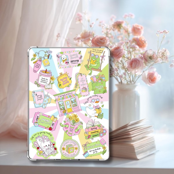 Bookish Spring PNG Bundle Spring Files and Clipart for Designs ...