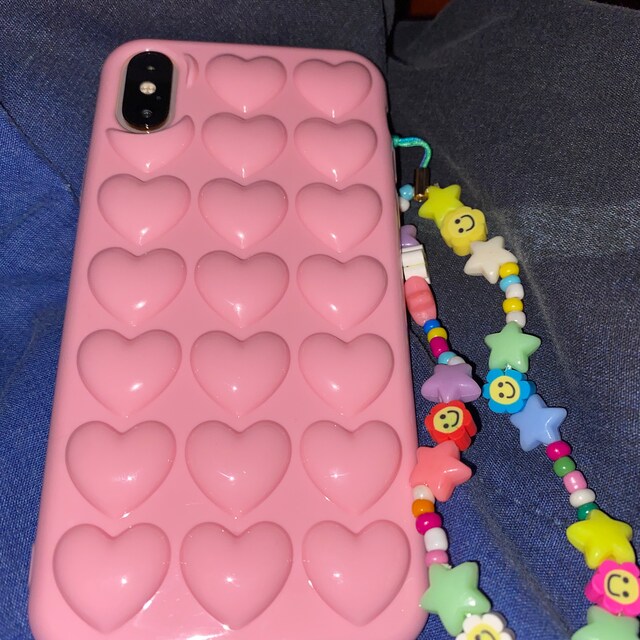 3D Heart Bubbles Pastel Pink Cute Trendy iPhone 12 Case Cover 
