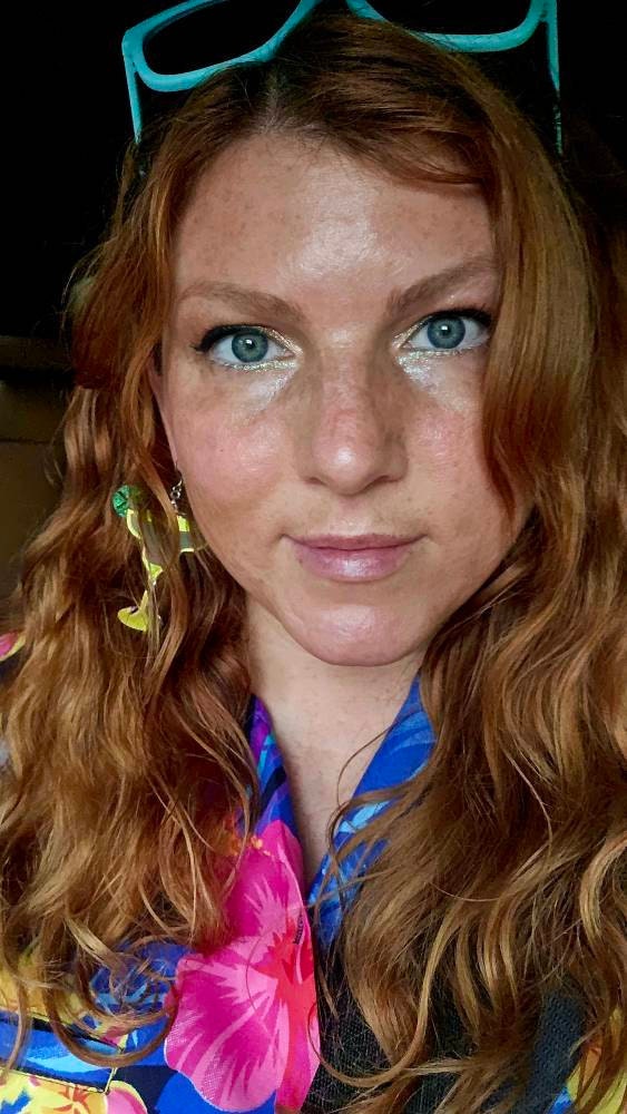 Iridescent Margaritas with Lime Acrylic Earrings, Food Cocktail Statement Earrings Pierced or Clip-on