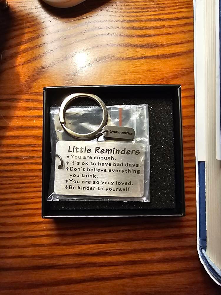 Little Reminders Keychain, Mental Health Gift, You are enough, Inspirational Gift for Daughter Son, Reminder Gift For Friend, Self Love Gift