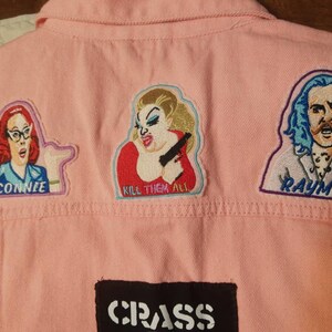 La Toxica Lips With Lollipop Embroidered Iron On Patch - Patch Collection