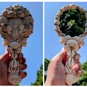 mermaid shell mirror ❤︎ シェルミラー マーメイド Mermaid-core Seashell Mirror - Etsy