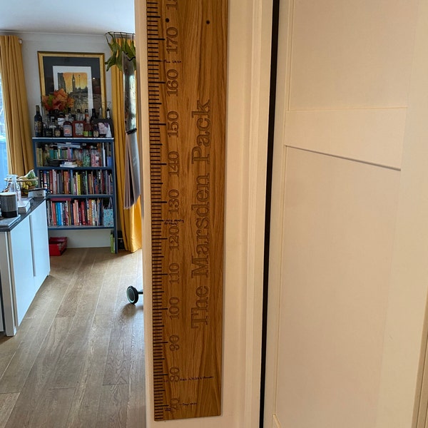 Oak Faced Height Chart, MDF Children's Height Chart, Growth Chart ...