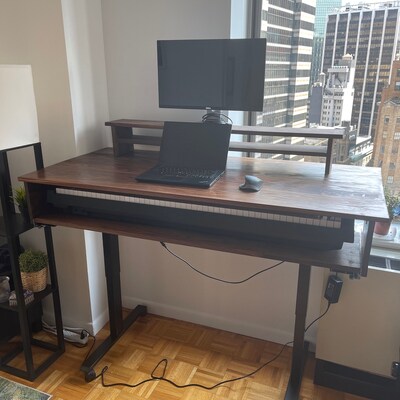 American Walnut Sit-stand Studio Desk - Etsy