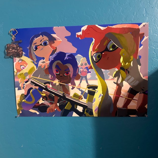 非売品　スプラトゥーン3 前夜祭　A4ポスター KADOKAWA Nintendo Splatoon 3 Ikasu Art Book new Free