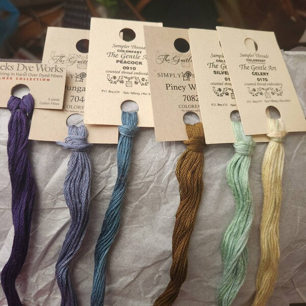 Faded Rose by the Gentle Art 5 Yards Over Dyed Cotton Thread Etsy