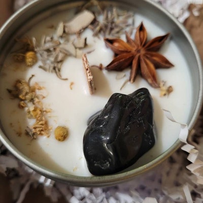 Protection Candle Spiritual Healing Black Tourmaline Herbal Candle ...