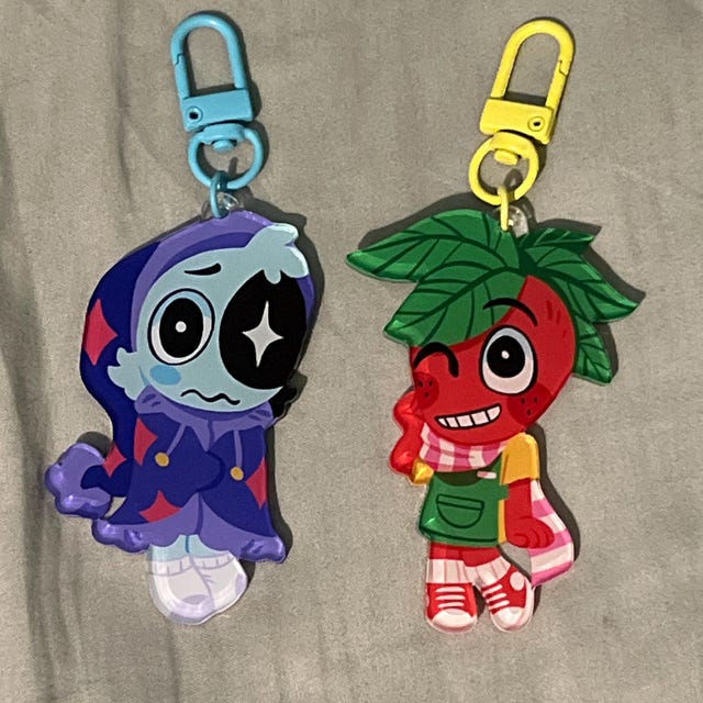 Toon Keychains | Pebble, Dandy, Astro, Shrimpo, Vee, Shelly