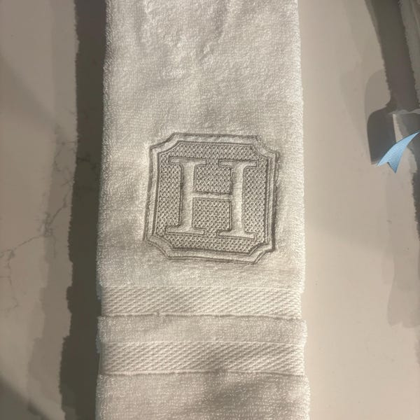 Embossed Square & Clover Royal Monogram Embroidery Design Bundle for ...