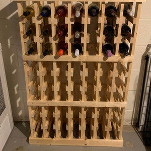 DIY Wine Rack Plans 20 Bottle 12 Wine Glass Rack - Etsy