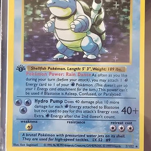 First Edition Base Set Blastoise Proxy Card - Etsy