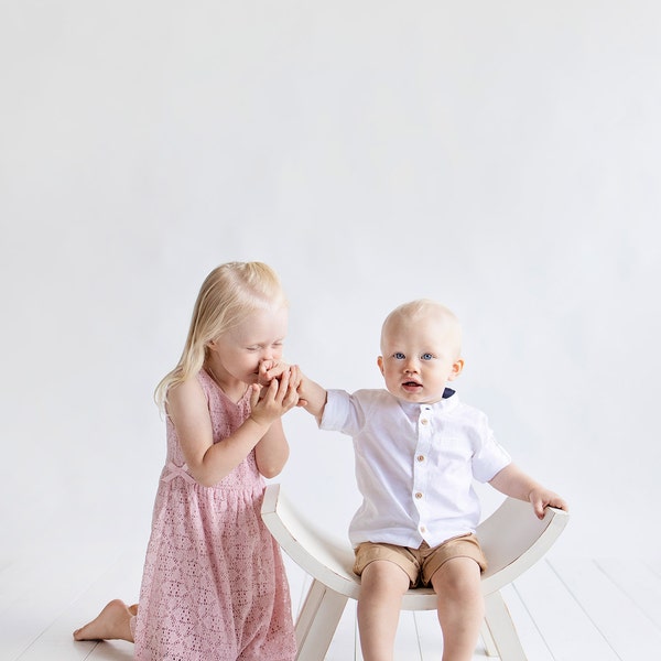 BENCH PHOTO PROP - Curved Bench for Newborn and Baby Photography ...